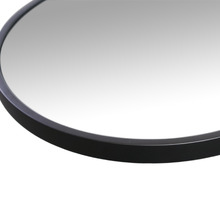 Black Peyton Oval Stainless Steel Wall Mirror